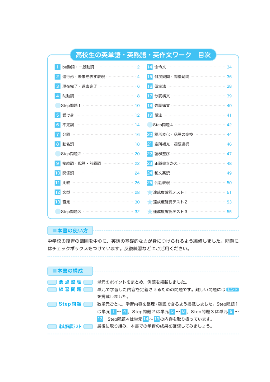 完全攻略高校生の英単語 英熟語 英作文ワークサンプル